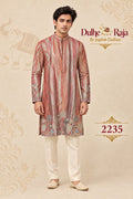 Coral ombre printed kurta set - Dulhe Raja Bhopal design 2235