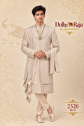 Dusty rose wedding sherwani with dupatta - Dulhe Raja Bhopal design 2520-RG-S