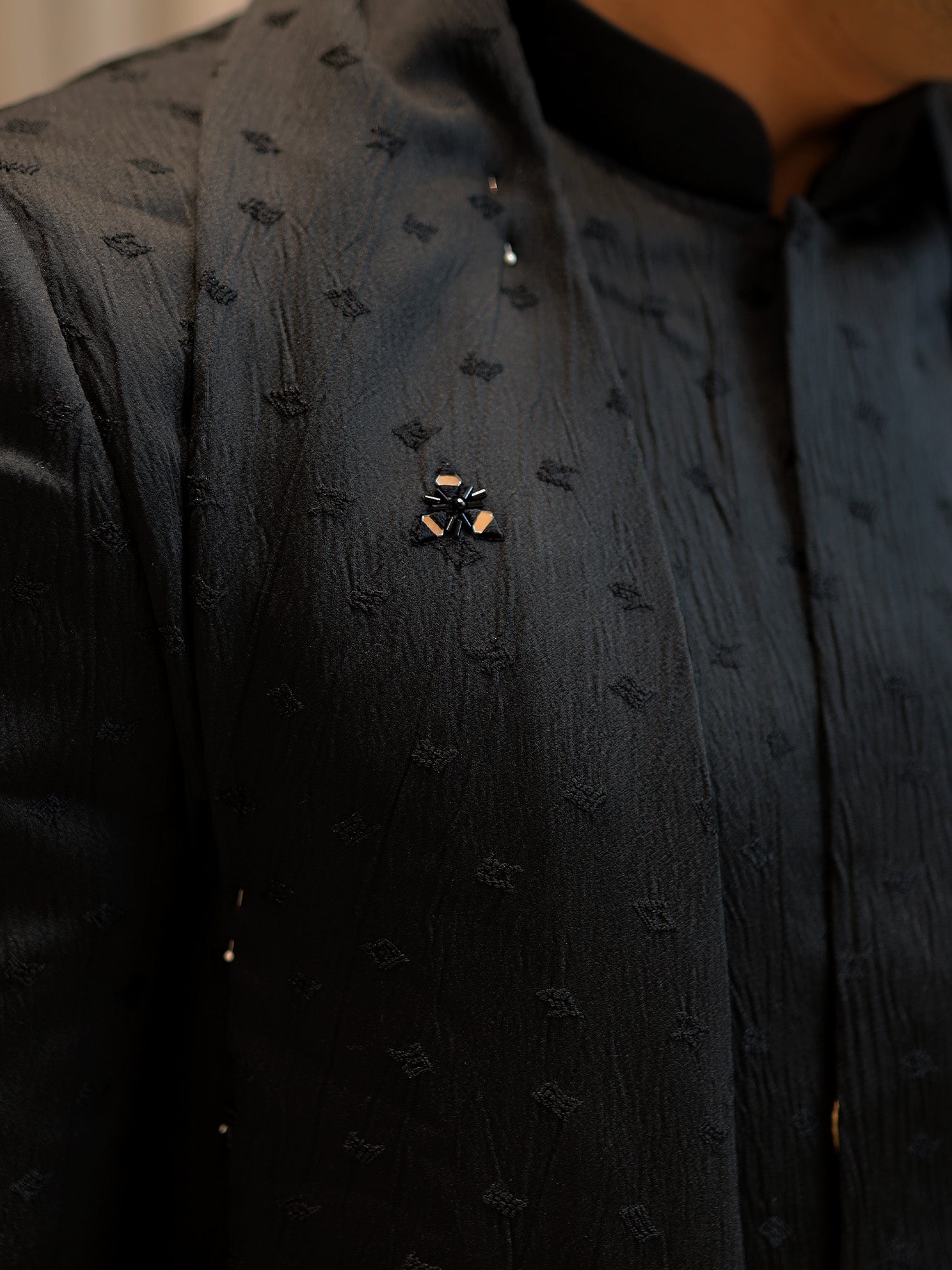 The Black Embellished  Indo-Western