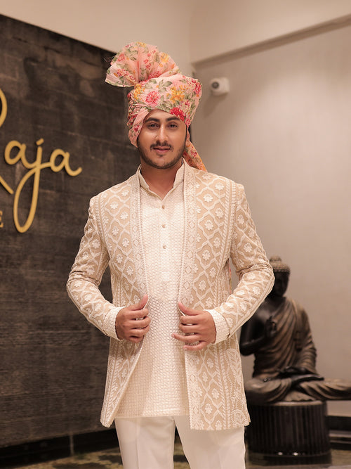 Aadi Off White Indo Wester Suit