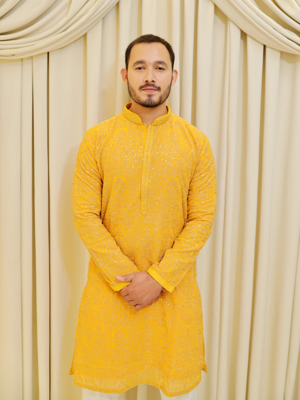 Golden Sunrise Heritage Kurta Set