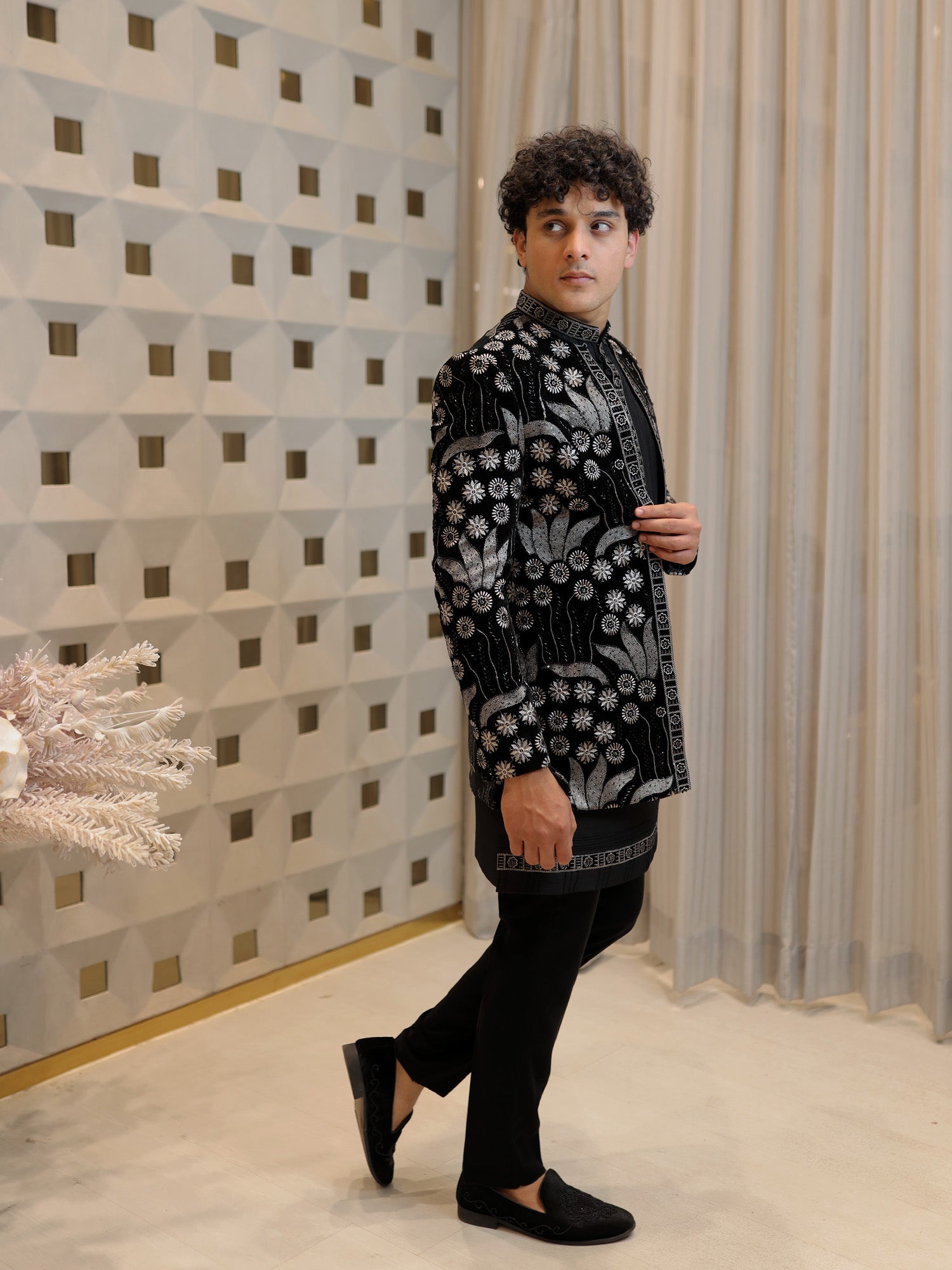 The Charcoal Fleur Reverie Indo-Western