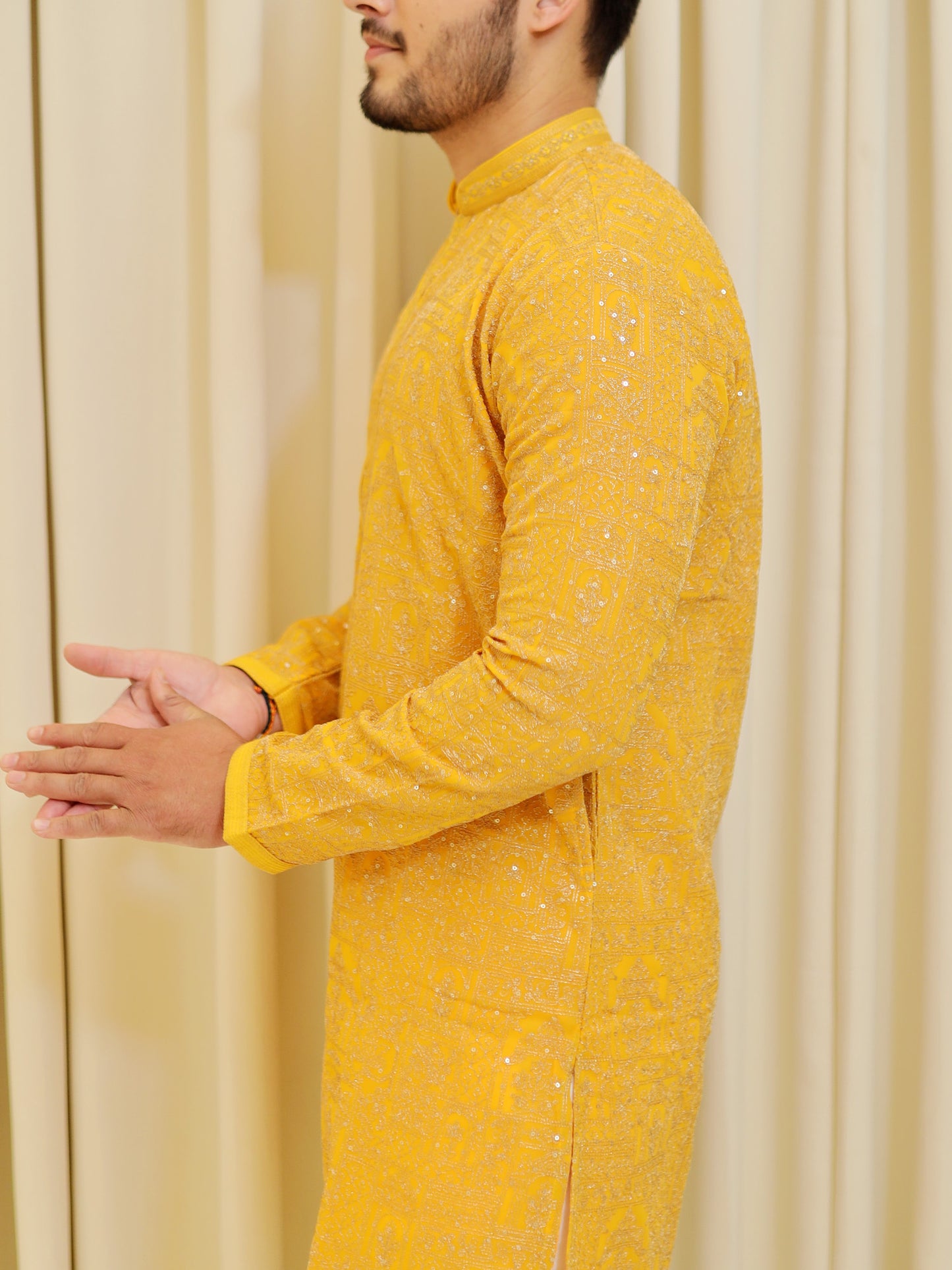 Golden Sunrise Heritage Kurta Set