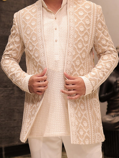 Aadi Off White Indo Wester Suit