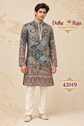 Multicolour printed festive kurta set - Dulhe Raja Bhopal design 42019
