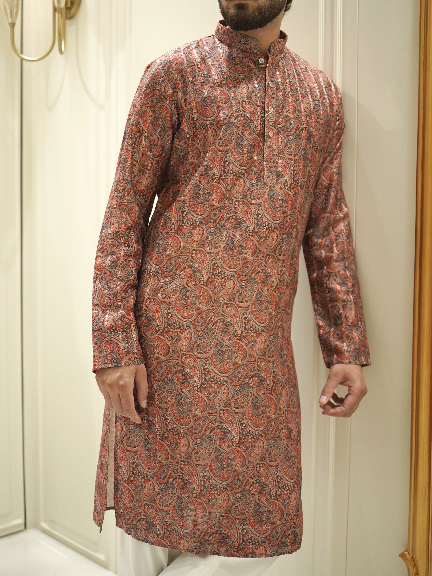 Spiced Coral Kurta Set