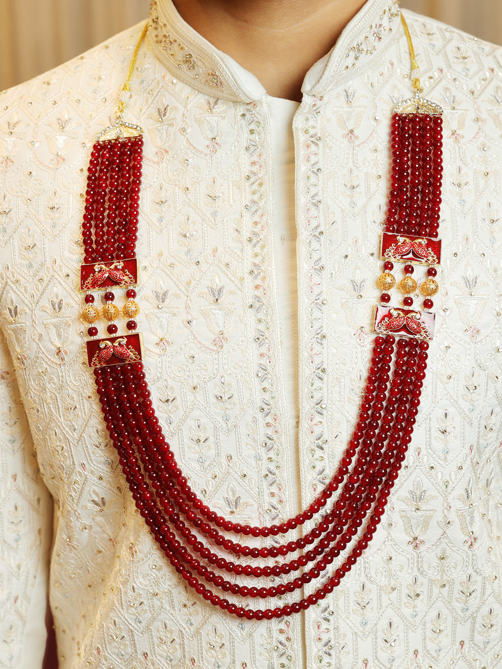 Maharaja's Ruby Waterfall Mala