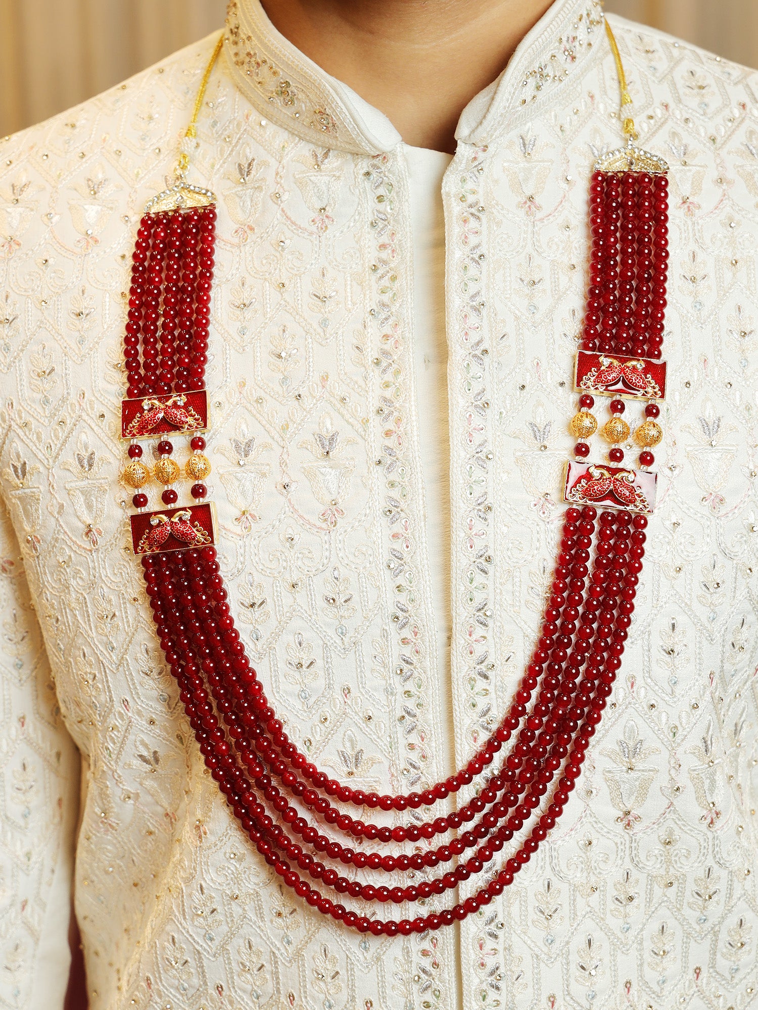 Maharaja's Ruby Waterfall Mala