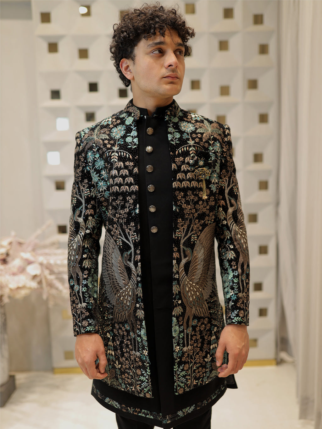 Teal Phoenix Indo-Western