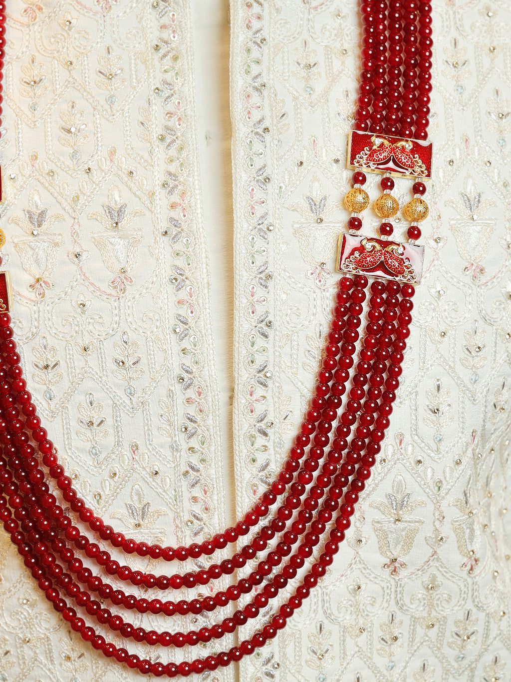Maharaja's Ruby Waterfall Mala