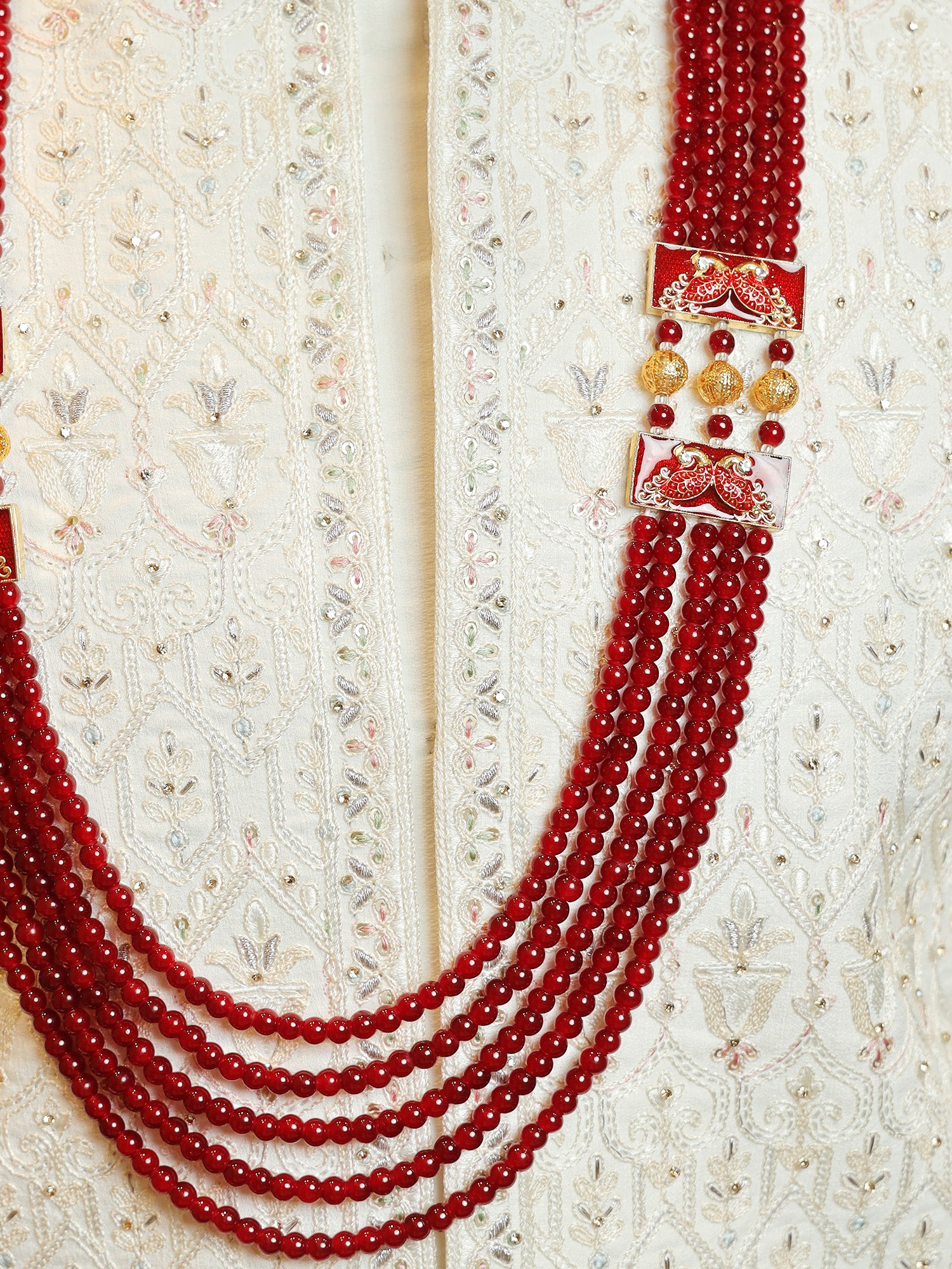 Maharaja's Ruby Waterfall Mala