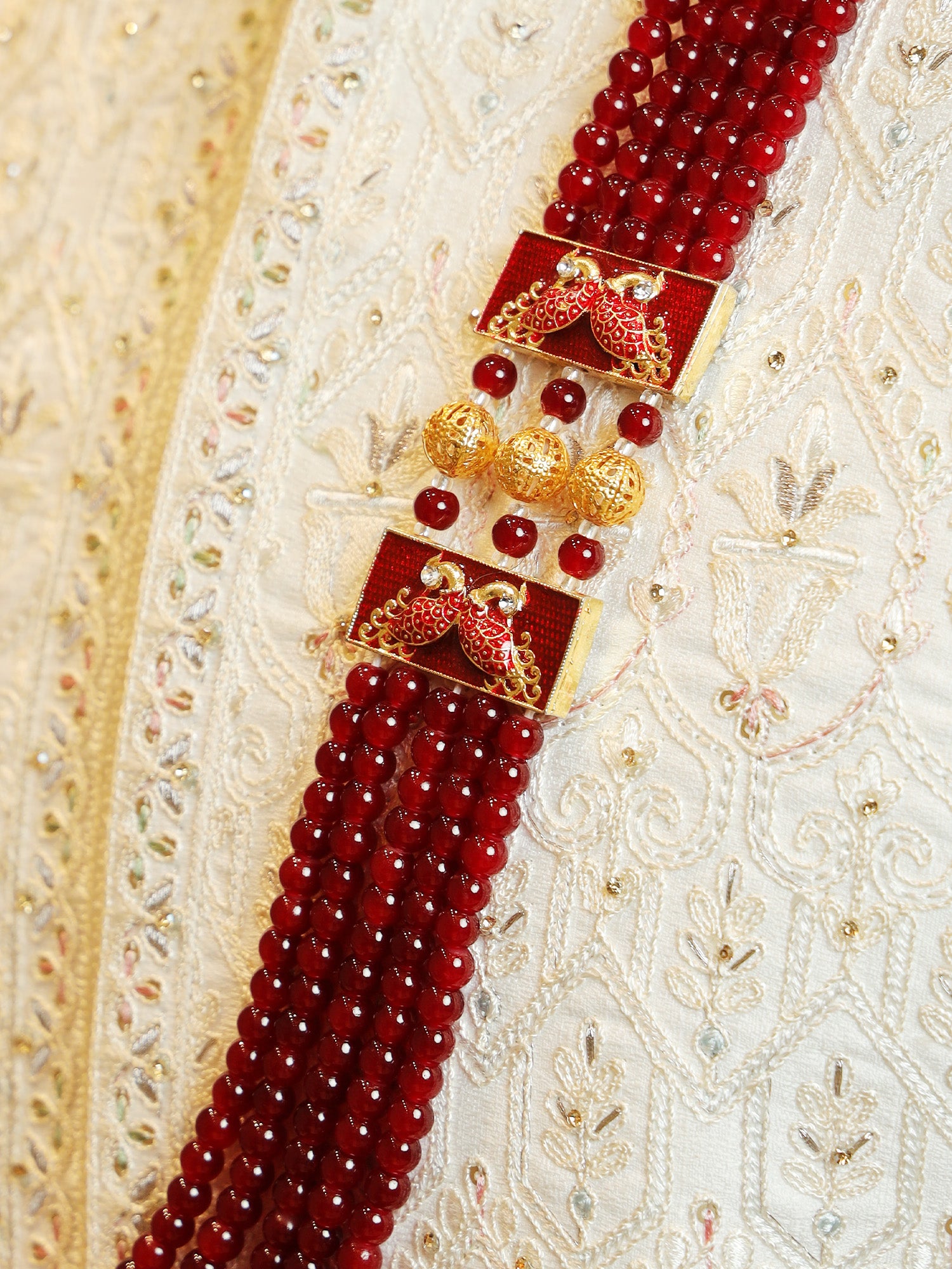 Maharaja's Ruby Waterfall Mala