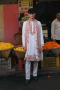 Regal White Silk Kurta Set With Dupatta