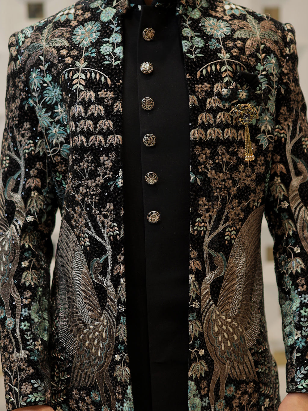 Teal Phoenix Indo-Western