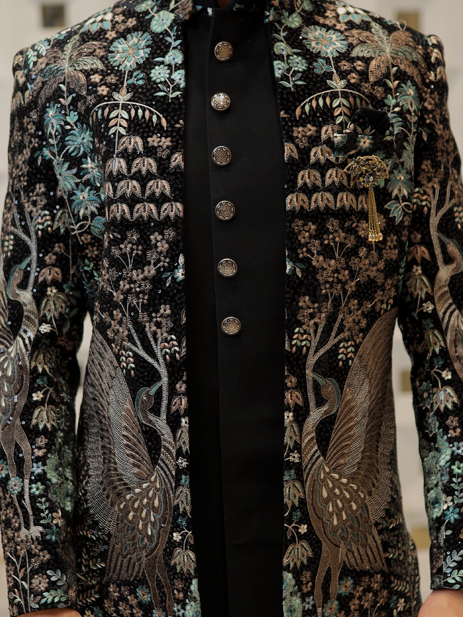 Teal Phoenix Indo-Western