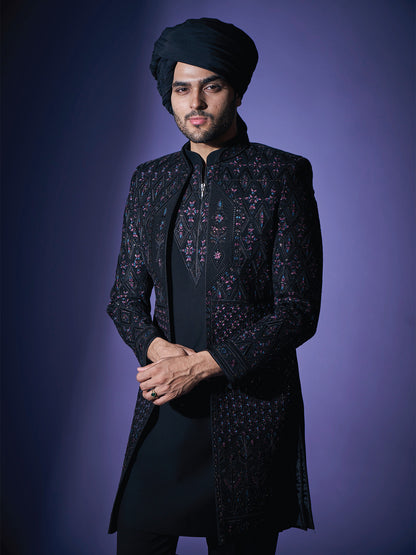 Licorice Prestige Indo Western Suit