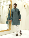 Emerald Lattice Kurta Set