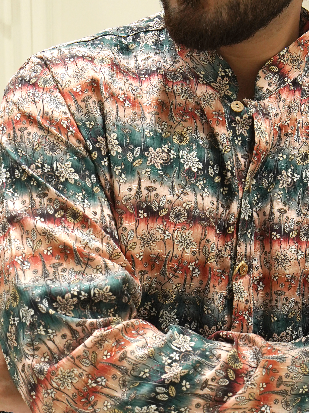 Maharaja Heritage Striped Elegance Kurta Set