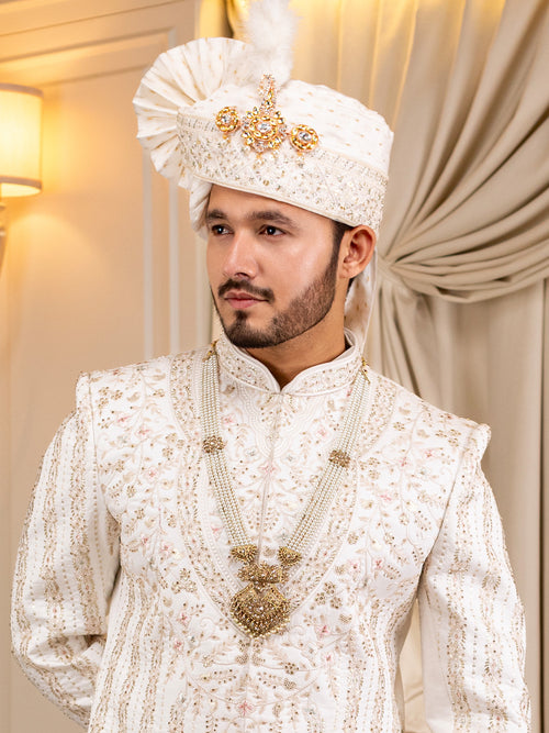 5 Layered White Pearl Beaded Mala