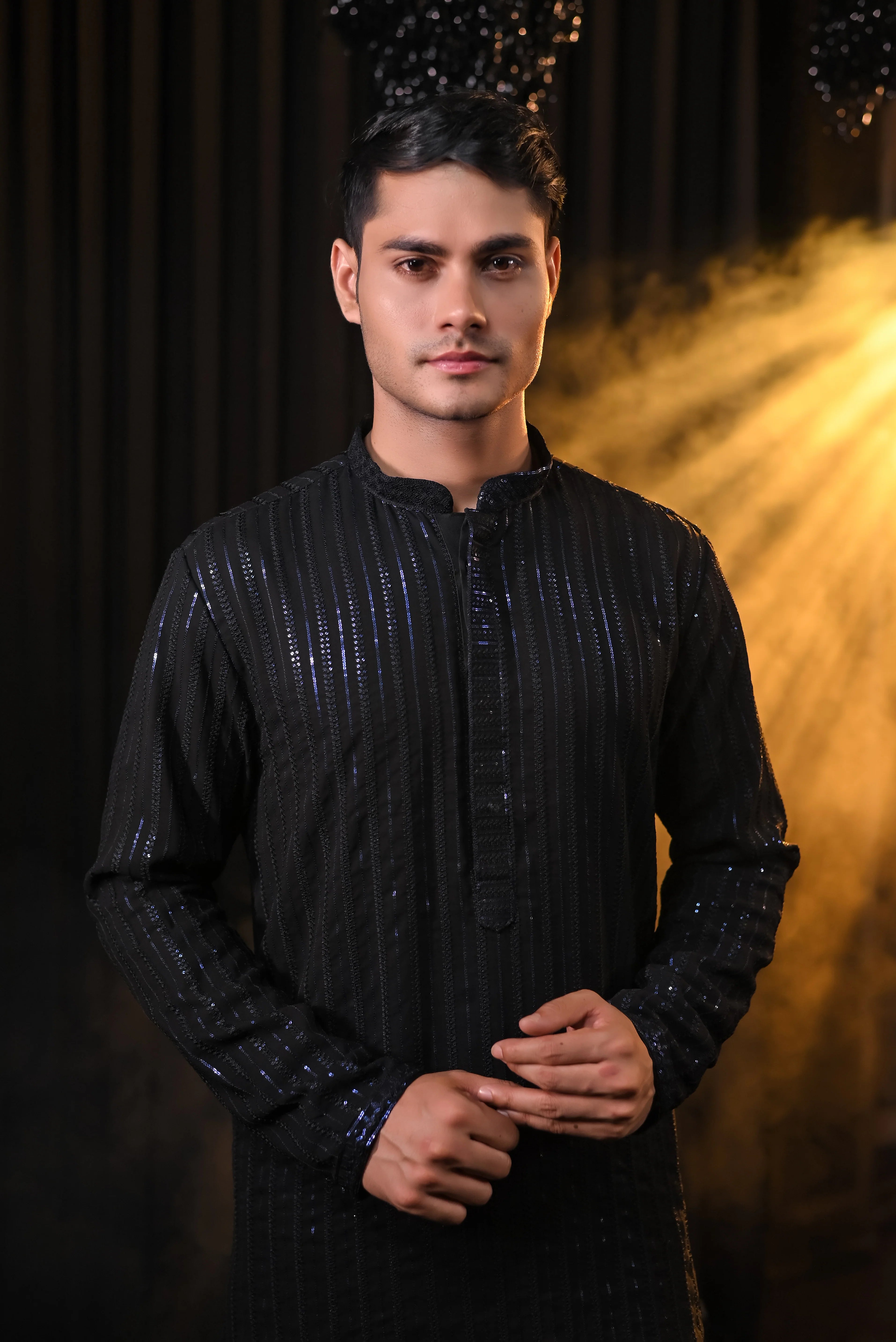 Zenith Elegant Sequined Georgette Kurta Set