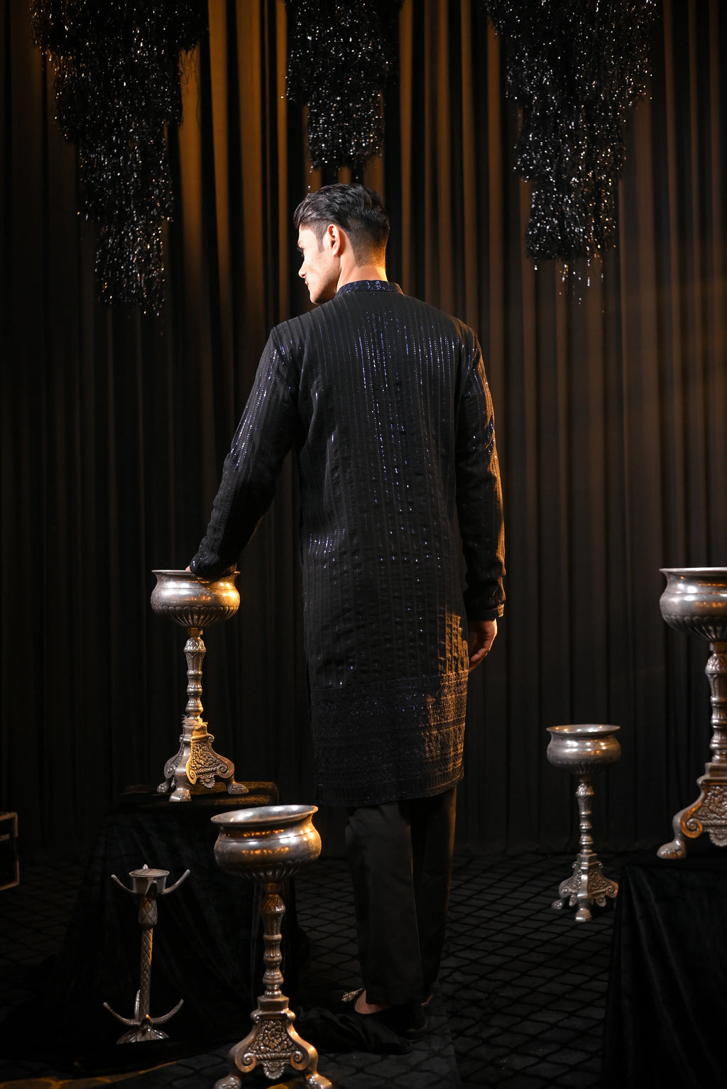 Zenith Elegant Sequined Georgette Kurta Set