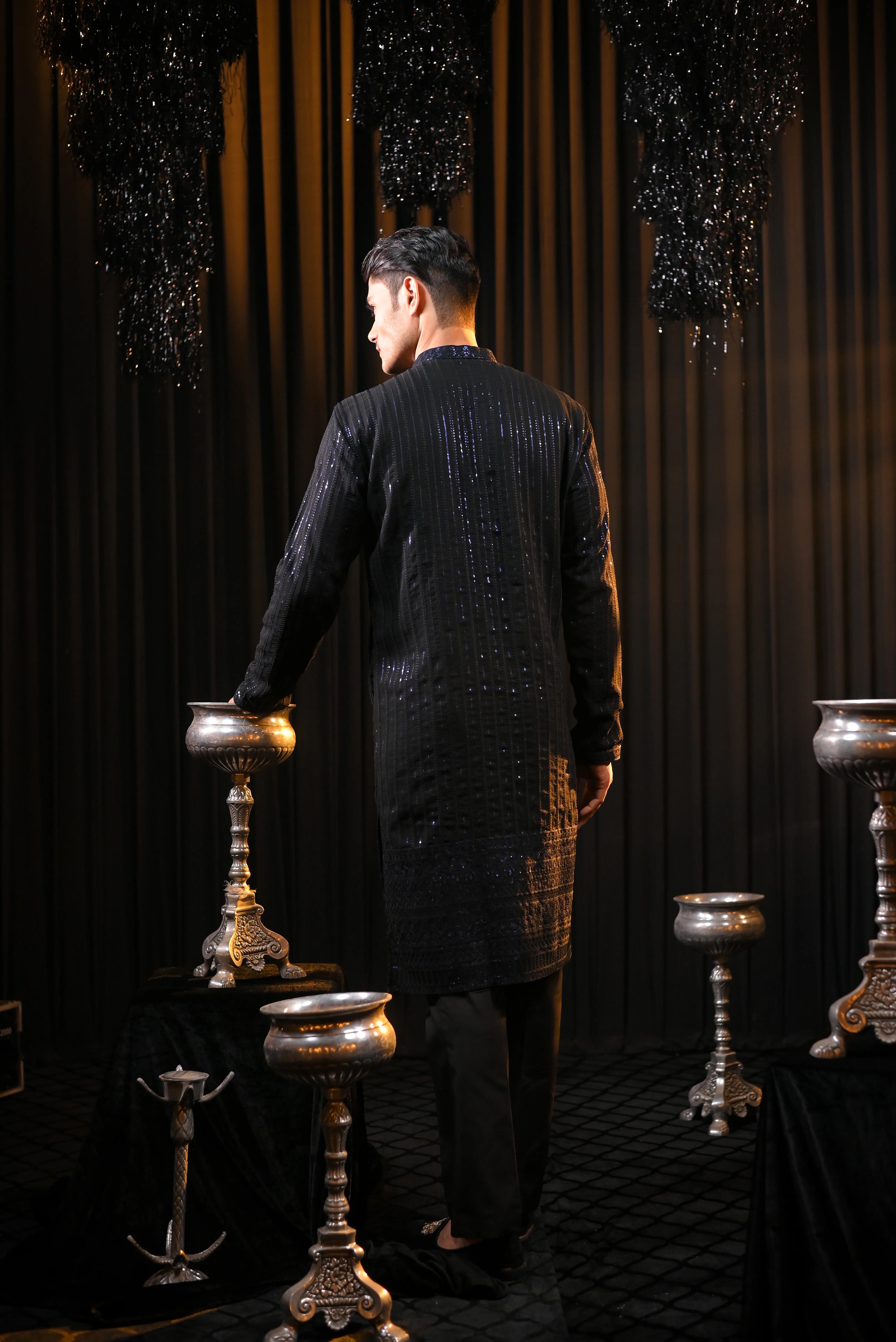 Zenith Elegant Sequined Georgette Kurta Set