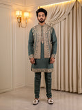 Kabir's Enigmatic Evergreen Kurta Pajama with Jacket