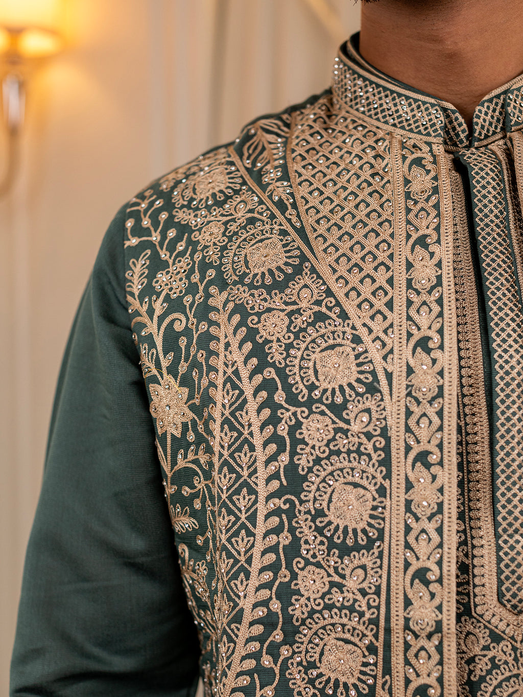 Kabir's Enigmatic Evergreen Kurta Pajama with Jacket