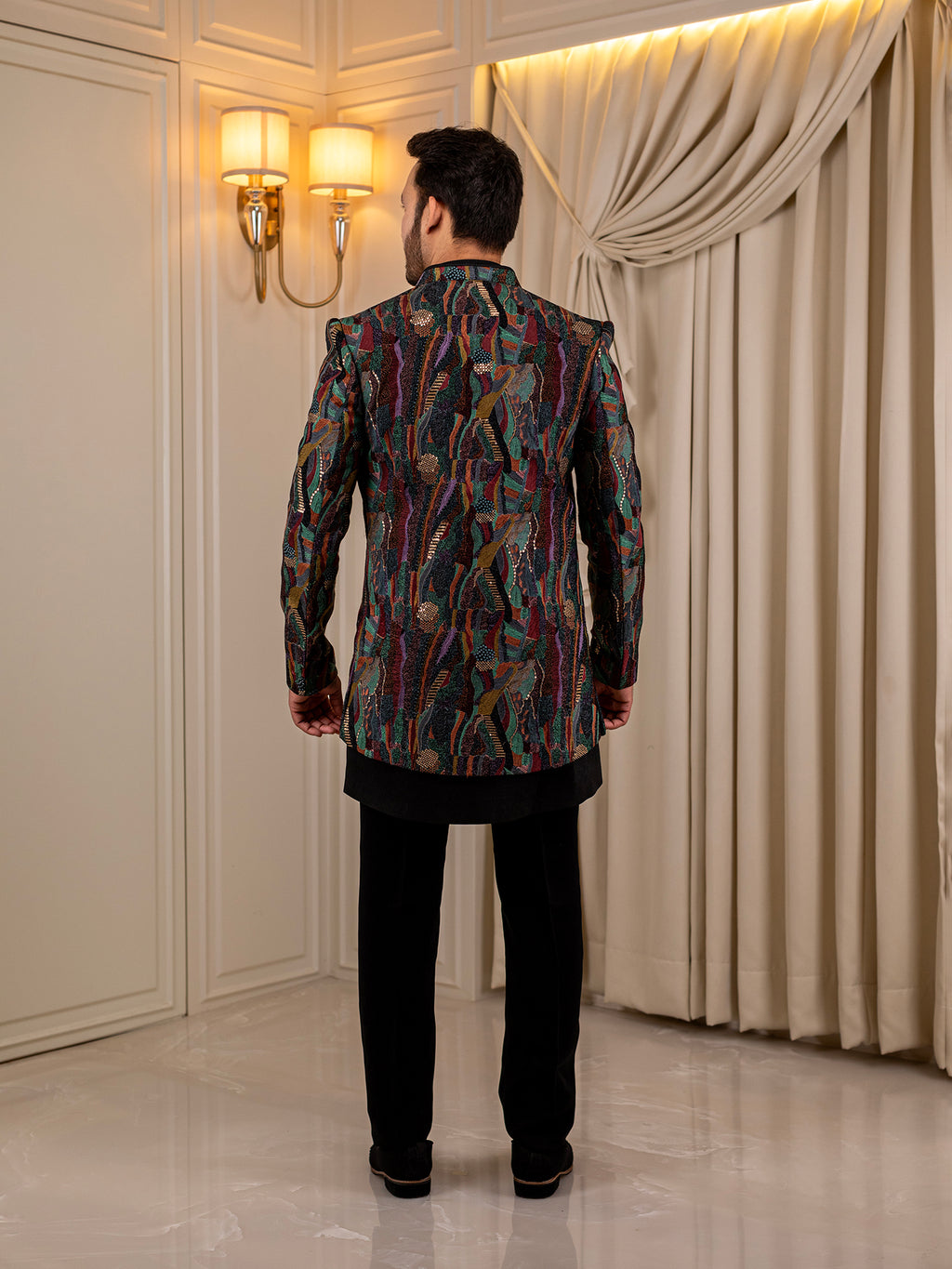 Midnight Majesty Indo Wester Suit