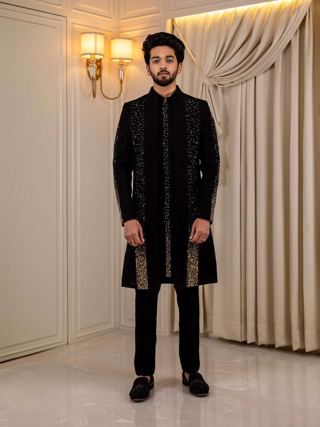 Raven Radiance Indo Wester Suit