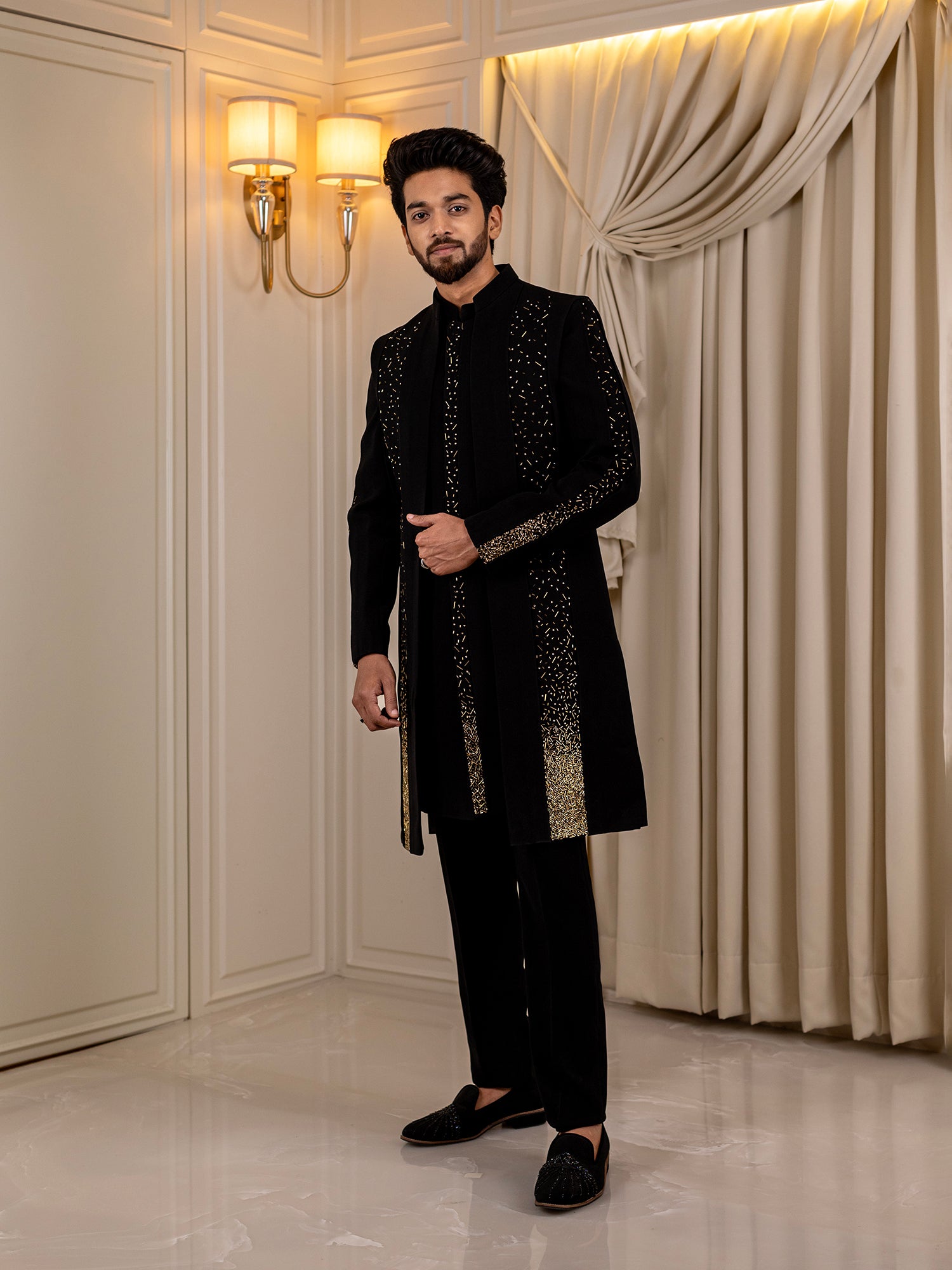 Raven Radiance Indo Wester Suit