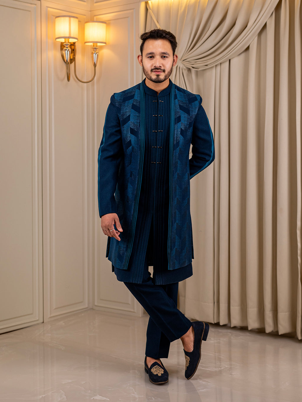 Sapphire Symphony Indo Wester Suit