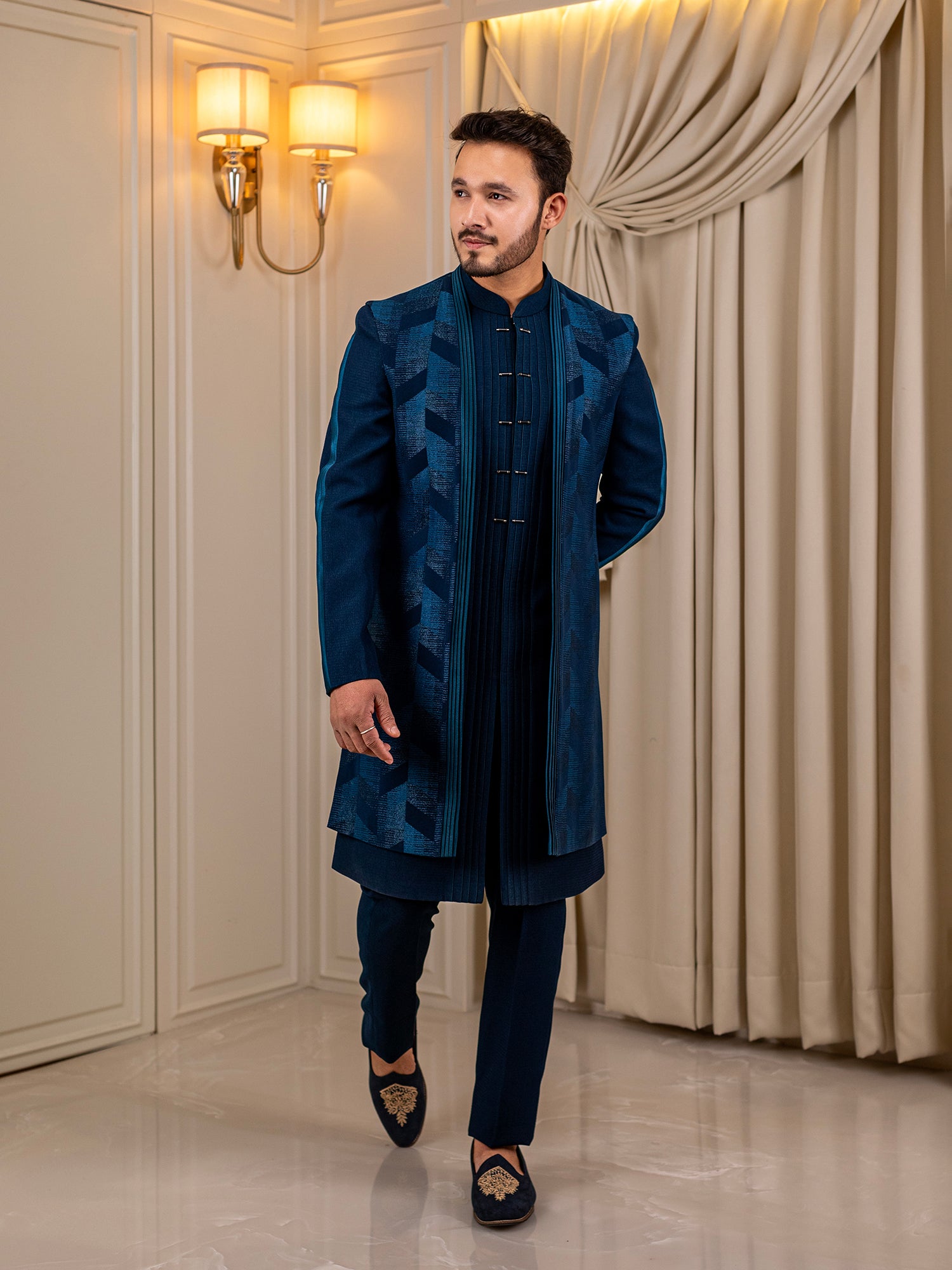 Sapphire Symphony Indo Wester Suit