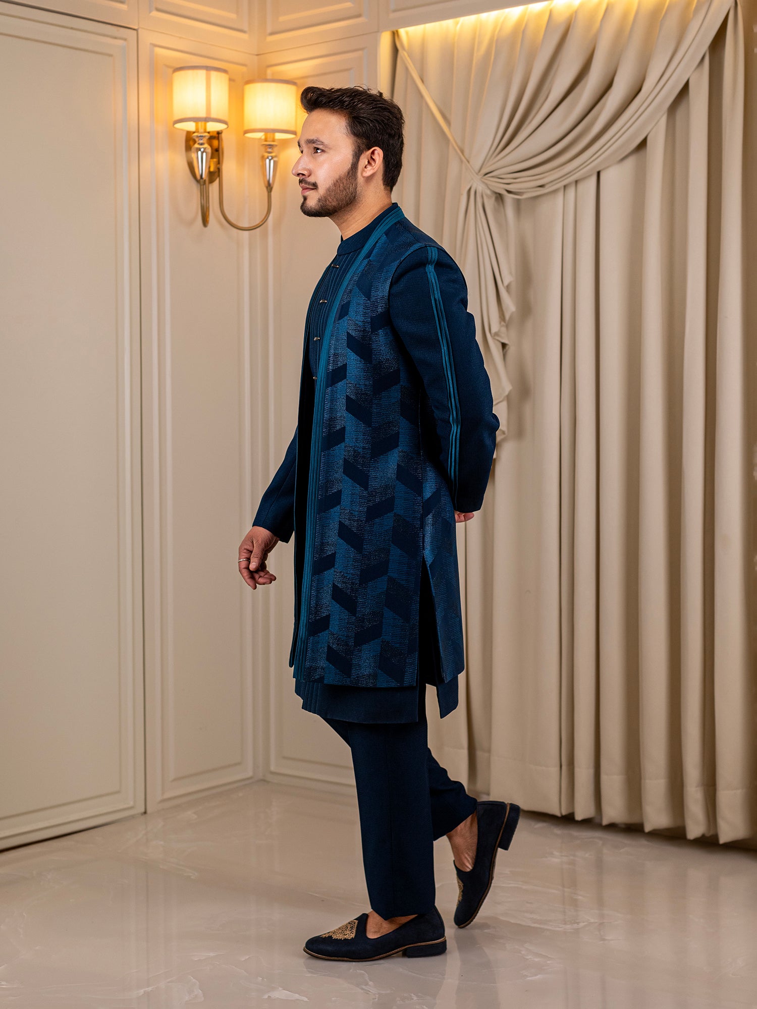 Sapphire Symphony Indo Wester Suit