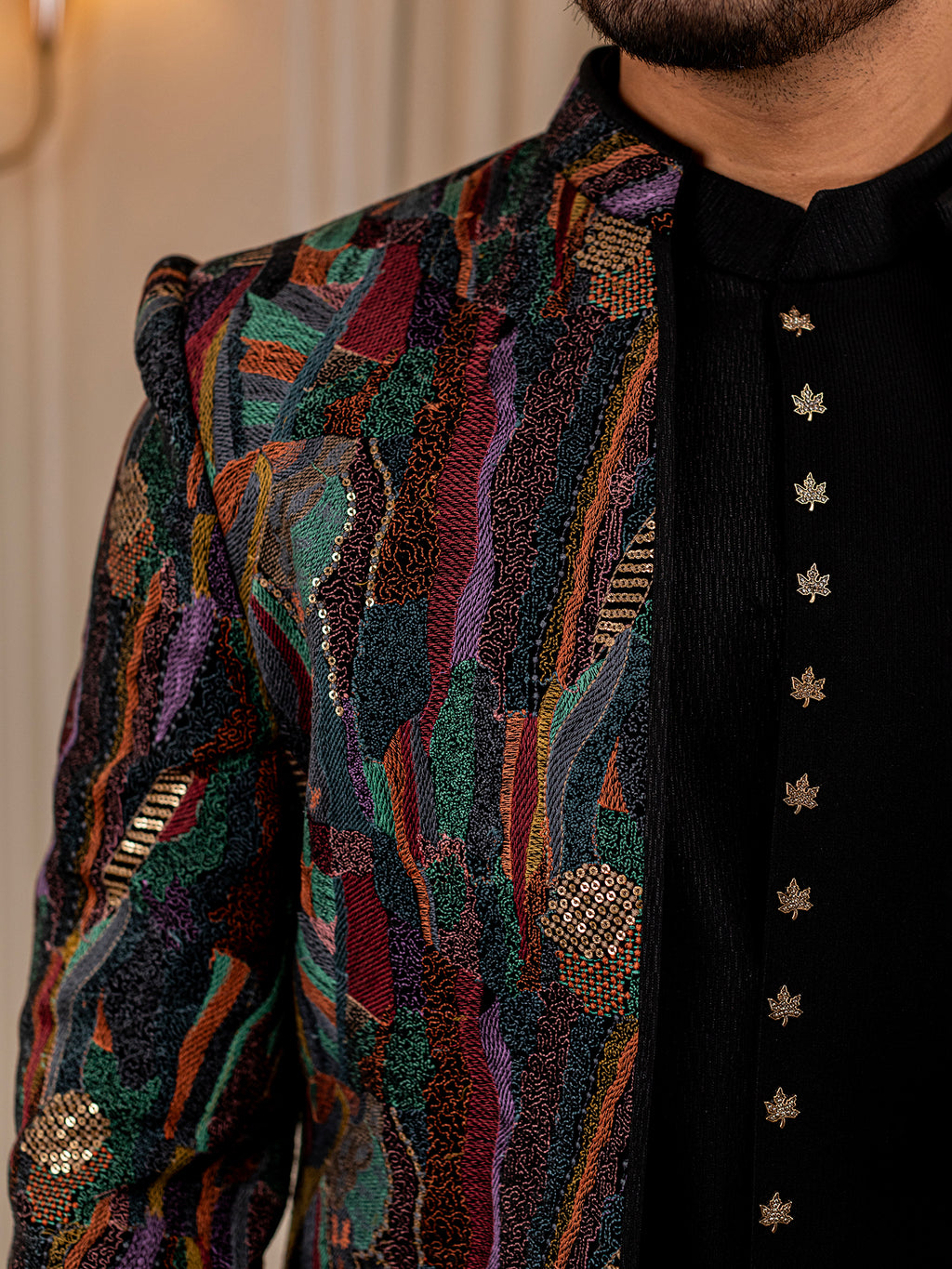 Midnight Majesty Indo Wester Suit