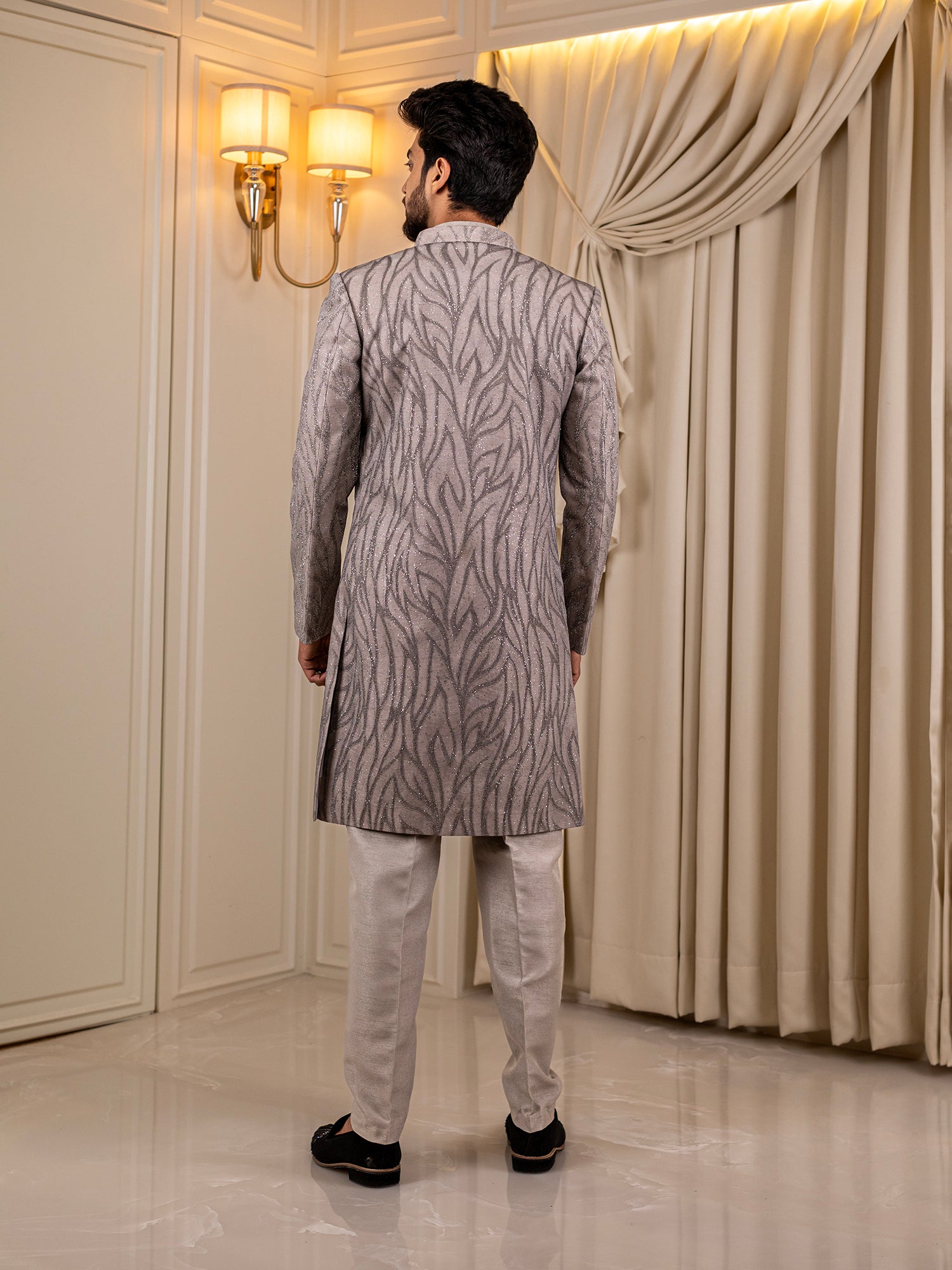 Opulent Onyx Indo-Western Suit