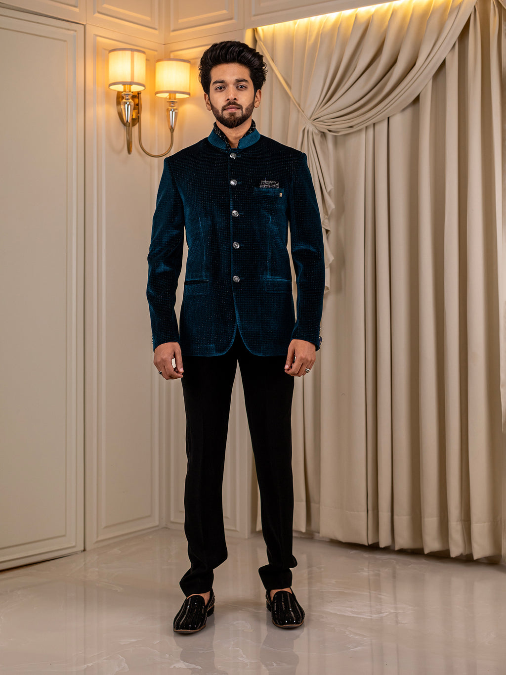 Regal Noir Charm Jodhpuri Suit