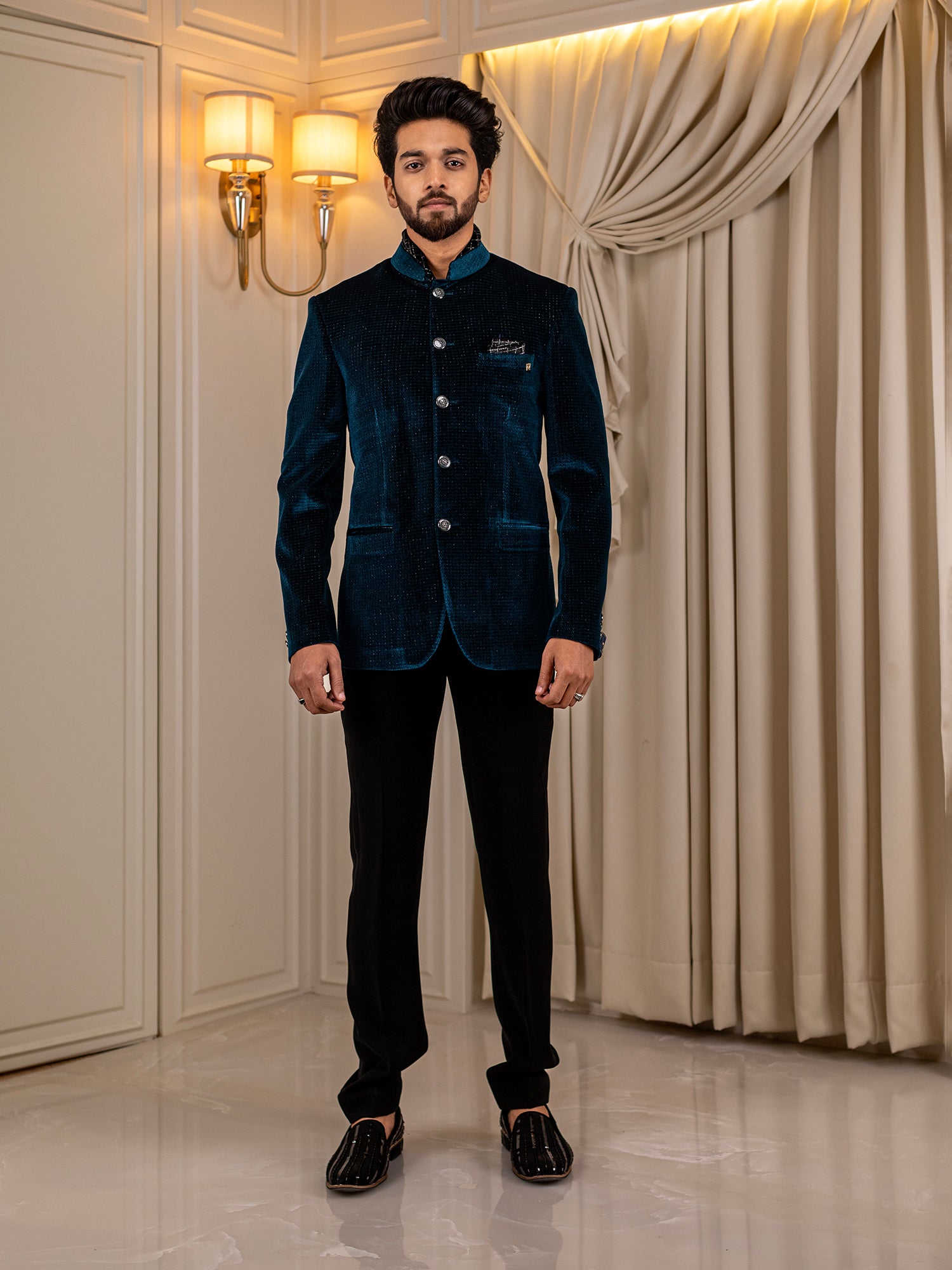 Regal Noir Charm Jodhpuri Suit