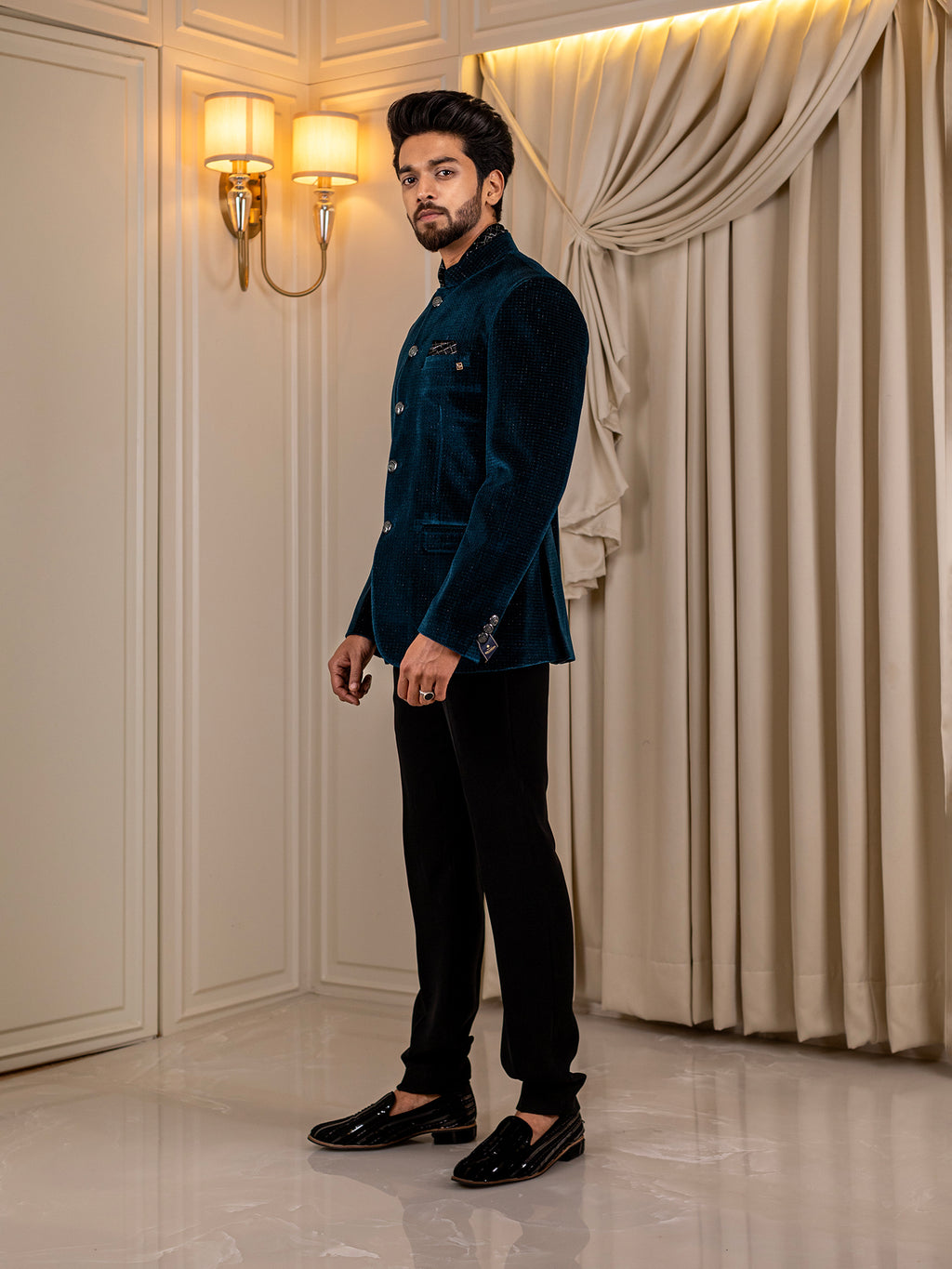 Regal Noir Charm Jodhpuri Suit