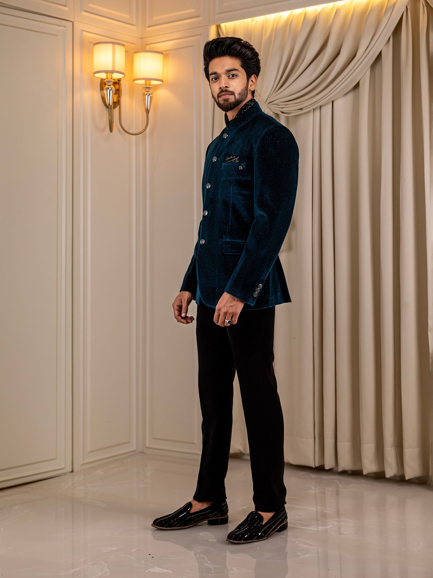 Regal Noir Charm Jodhpuri Suit