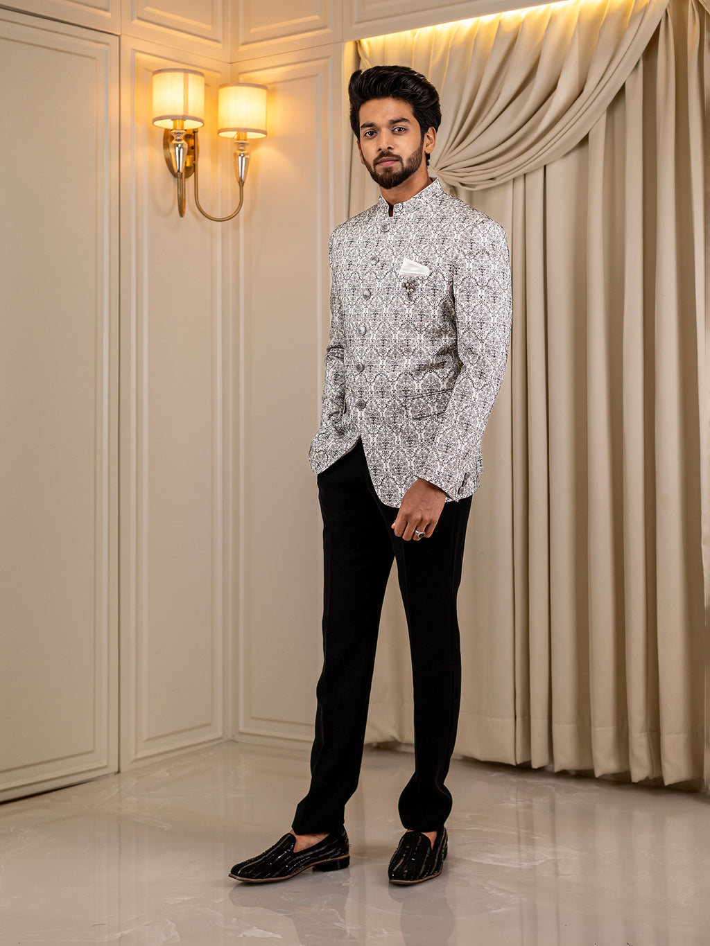 White Whisper Jodhpuri Suit