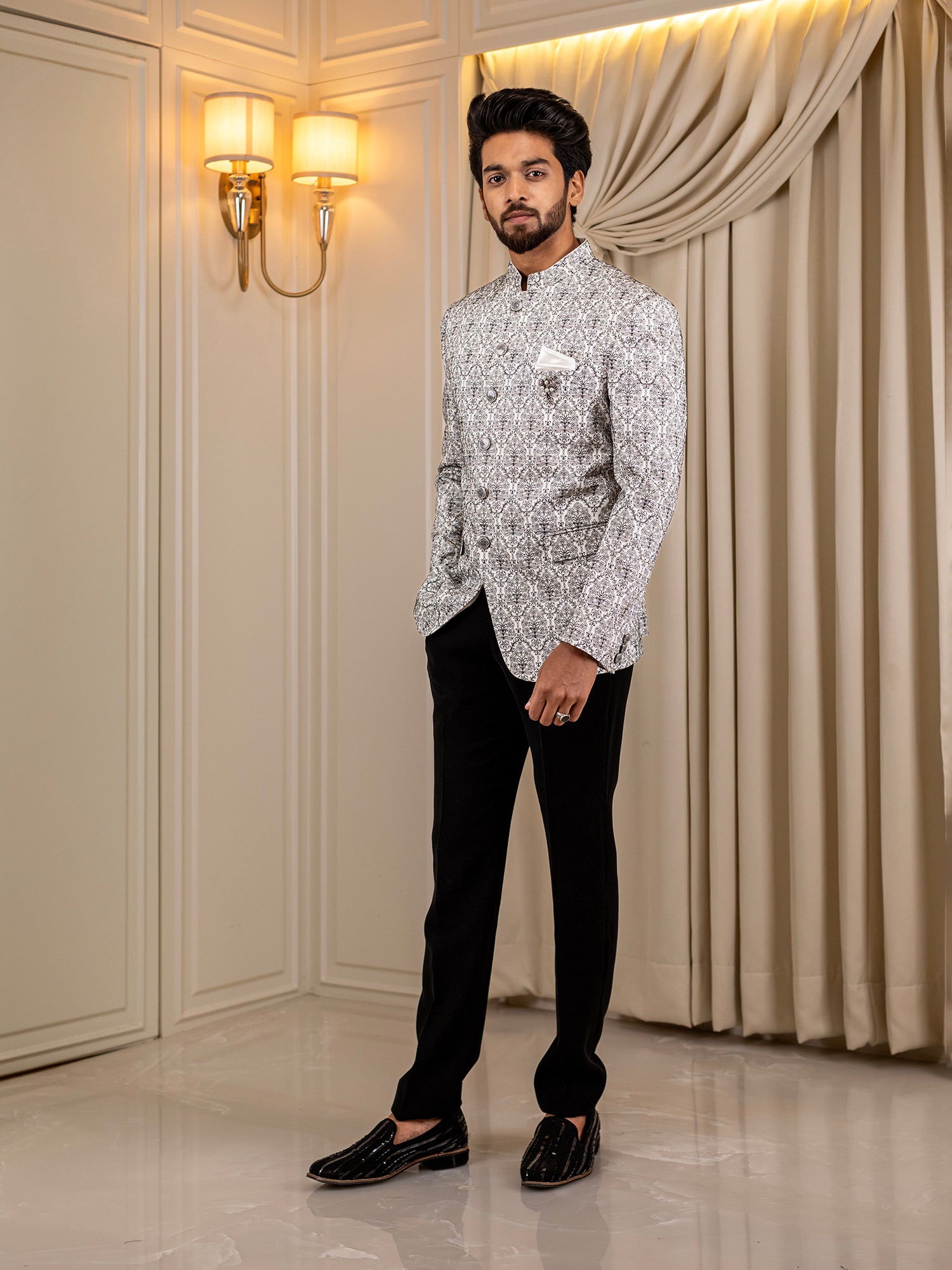 White Whisper Jodhpuri Suit