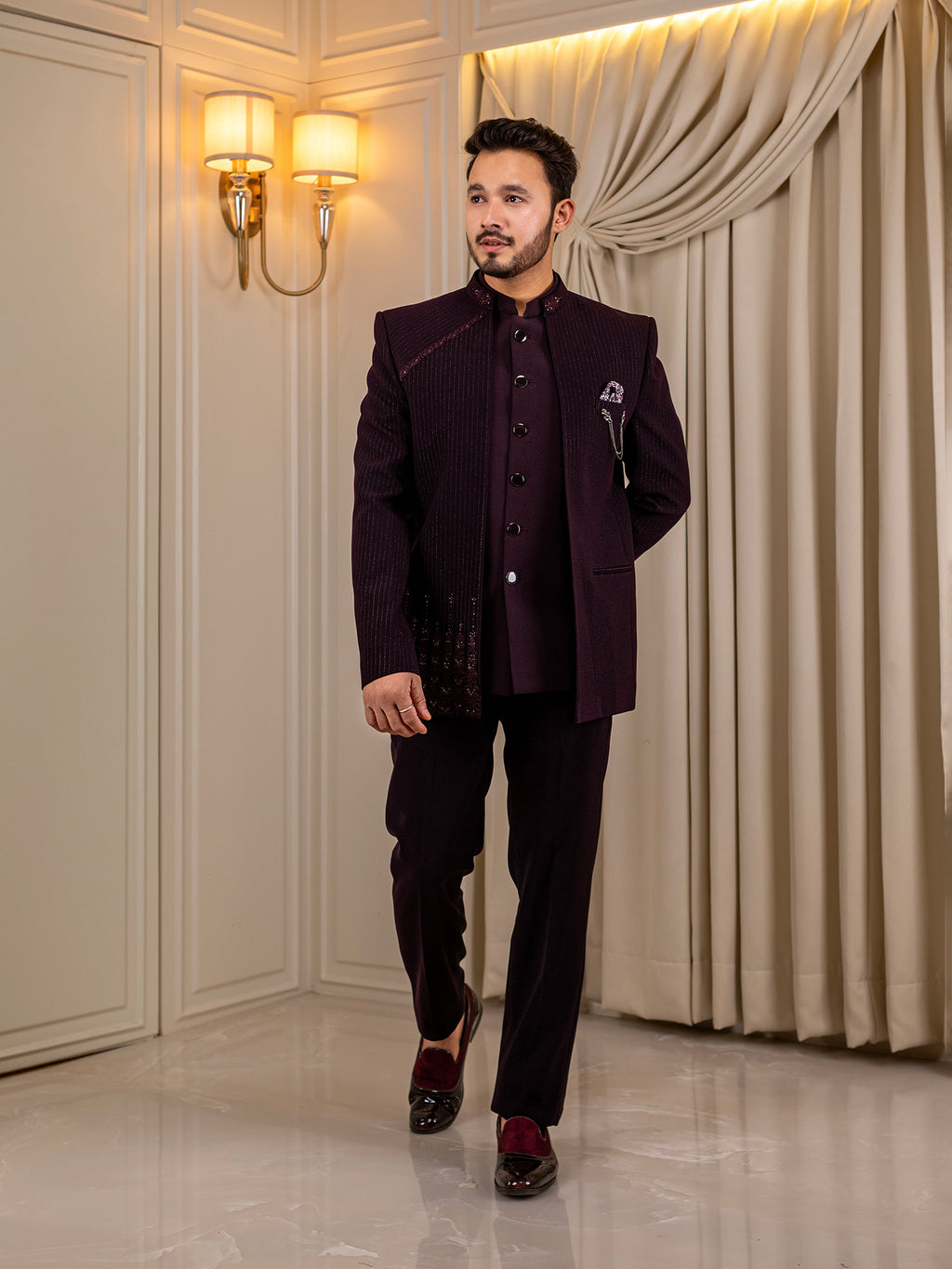 Imperial Ink Fusion Jodhpuri Suit