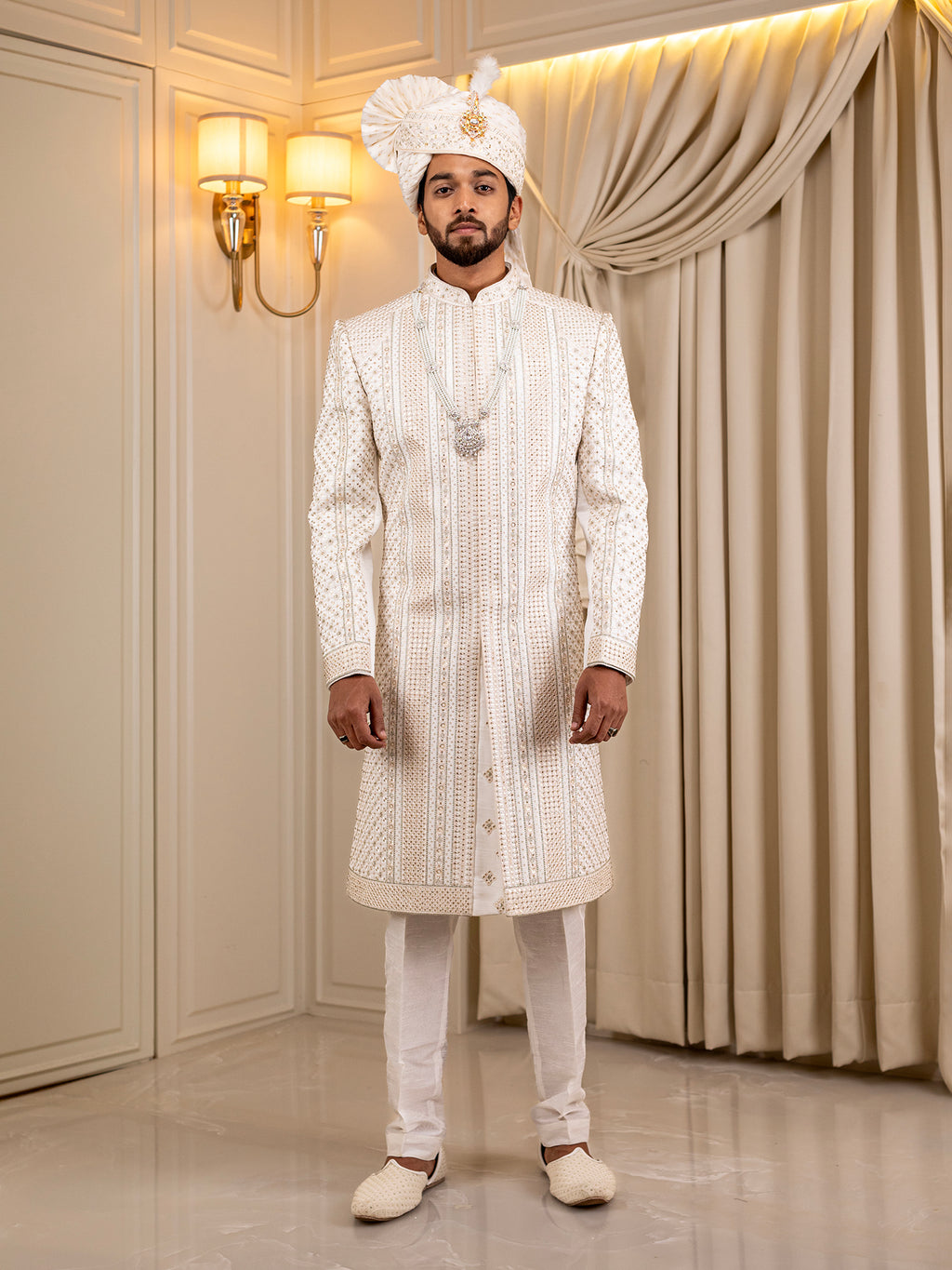 Mohak's Moonlit Majesty Sherwani