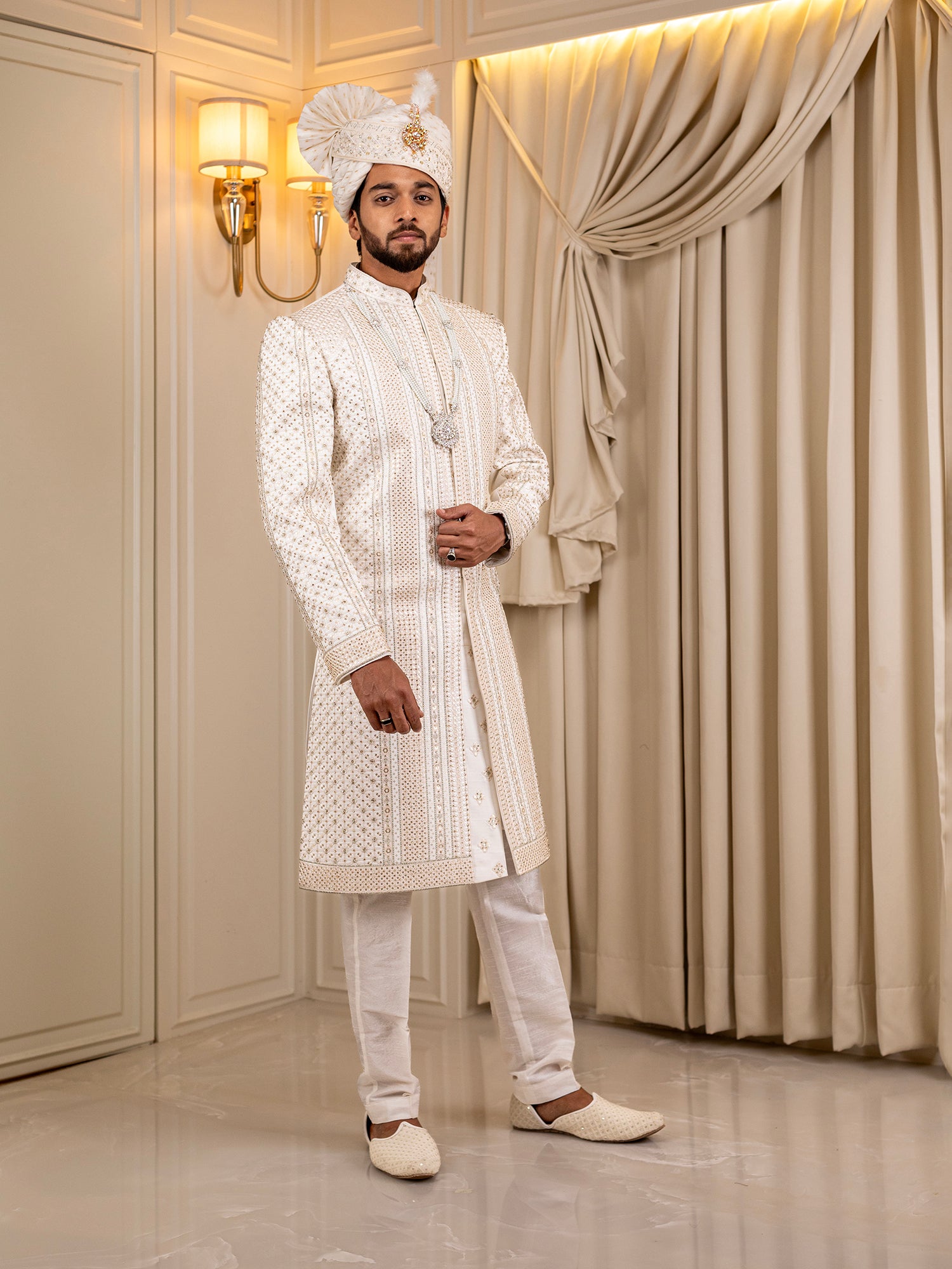 Mohak's Moonlit Majesty Sherwani