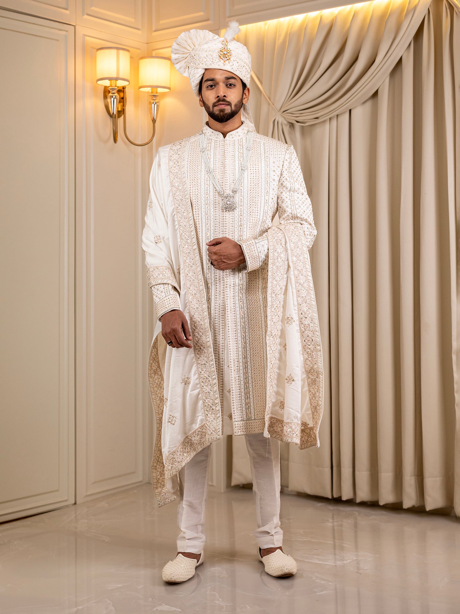 Mohak's Moonlit Majesty Sherwani