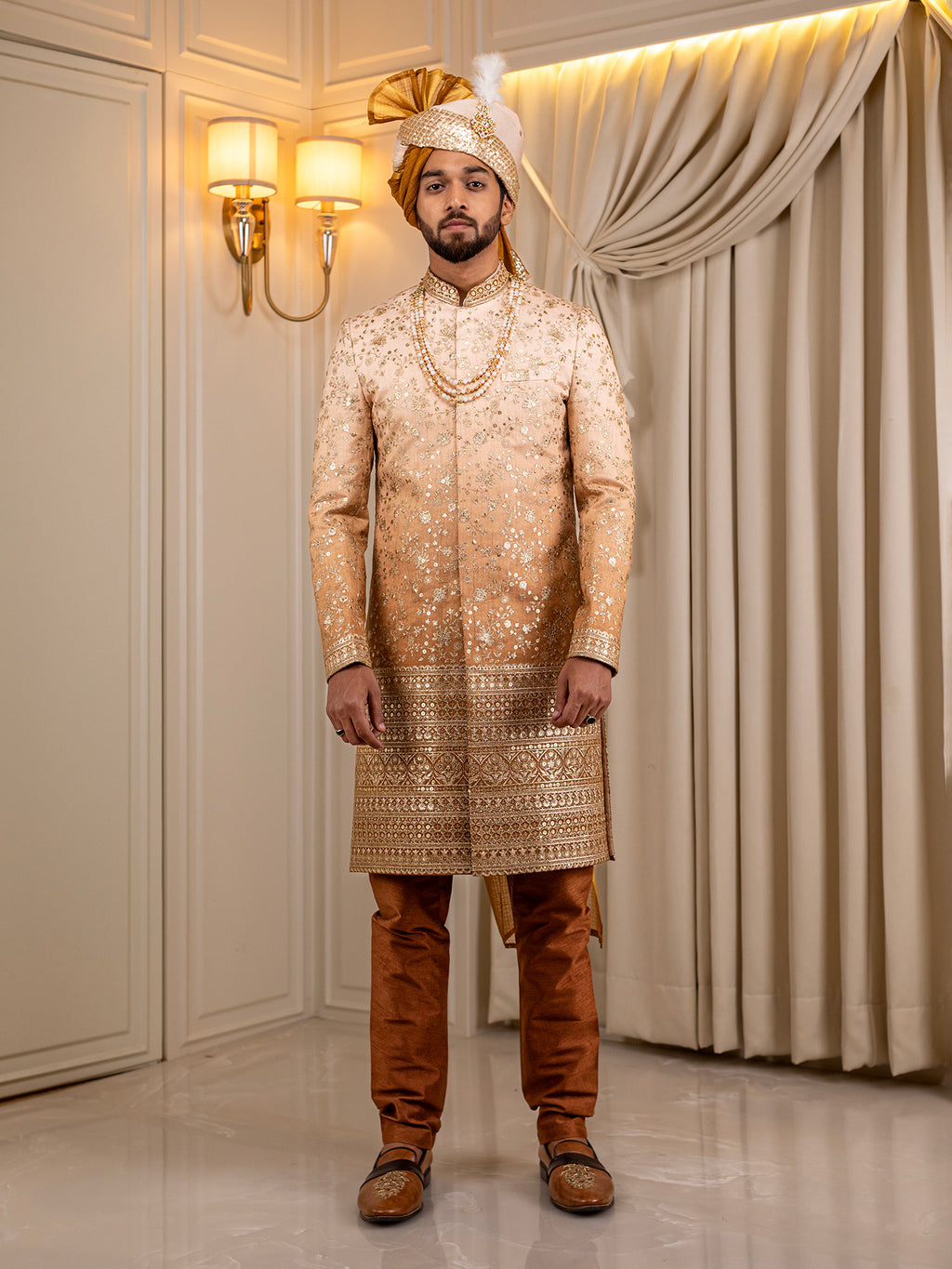 Tangerine Twilight Sherwani