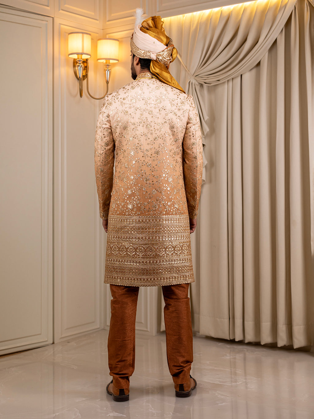 Tangerine Twilight Sherwani