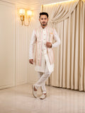 Sahil's Serene White Kurta Pajama with Jacket
