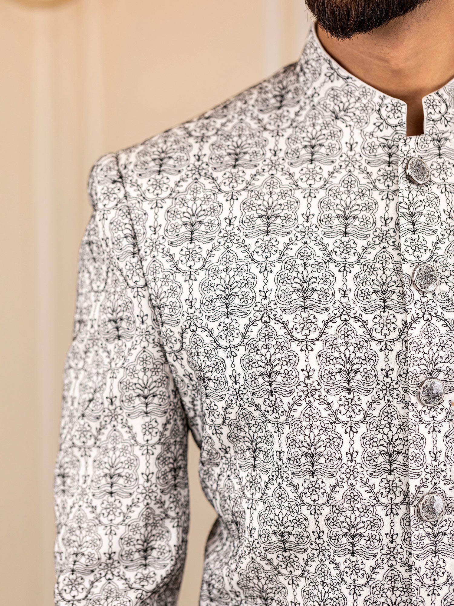 White Whisper Jodhpuri Suit